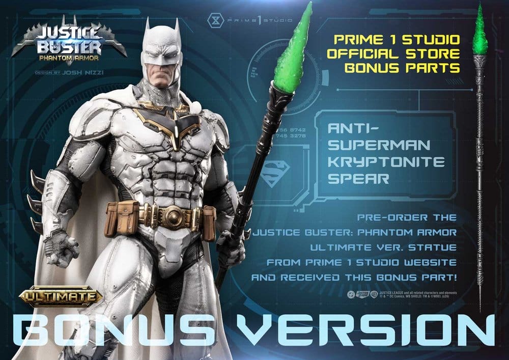 DC Comics Ultimate Museum Masterline Statue Justice Buster: Phantom Armor (Design By Josh Nizzi) Ultimate Bonus Version 88 cm, view 3