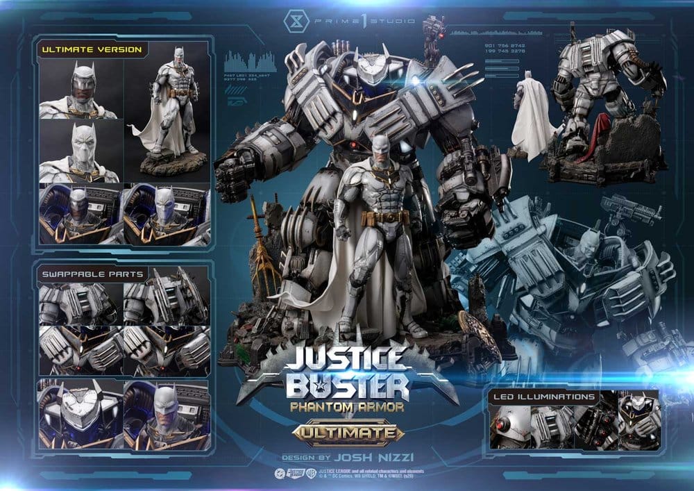 DC Comics Ultimate Museum Masterline Statue Justice Buster: Phantom Armor (Design By Josh Nizzi) Ultimate Bonus Version 88 cm, view 12
