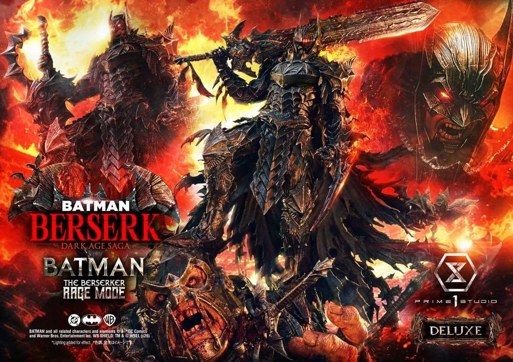 DC Comics Ultimate Premium Masterline Series Statue 1/4 Batman (Comics) Batman: The Berserker Rage Mode Deluxe Version 93 cm