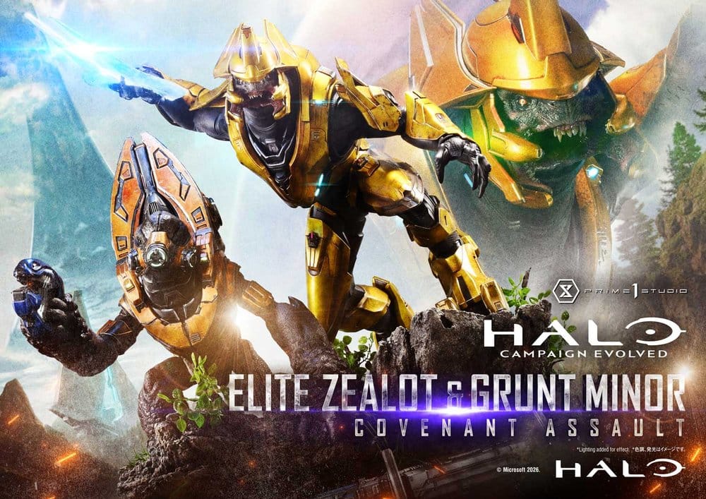 Halo: Campaign Evolved Ultimate Premium Masterline Series Statue 1/4 Elite Zealot & Grunt Minor: Covenant Assault 81 cm, view 2