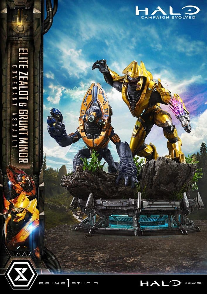 Halo: Campaign Evolved Ultimate Premium Masterline Series Statue 1/4 Elite Zealot & Grunt Minor: Covenant Assault 81 cm, view 4