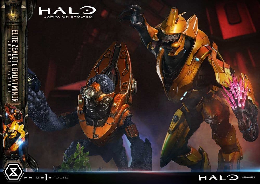 Halo: Campaign Evolved Ultimate Premium Masterline Series Statue 1/4 Elite Zealot & Grunt Minor: Covenant Assault 81 cm, view 5