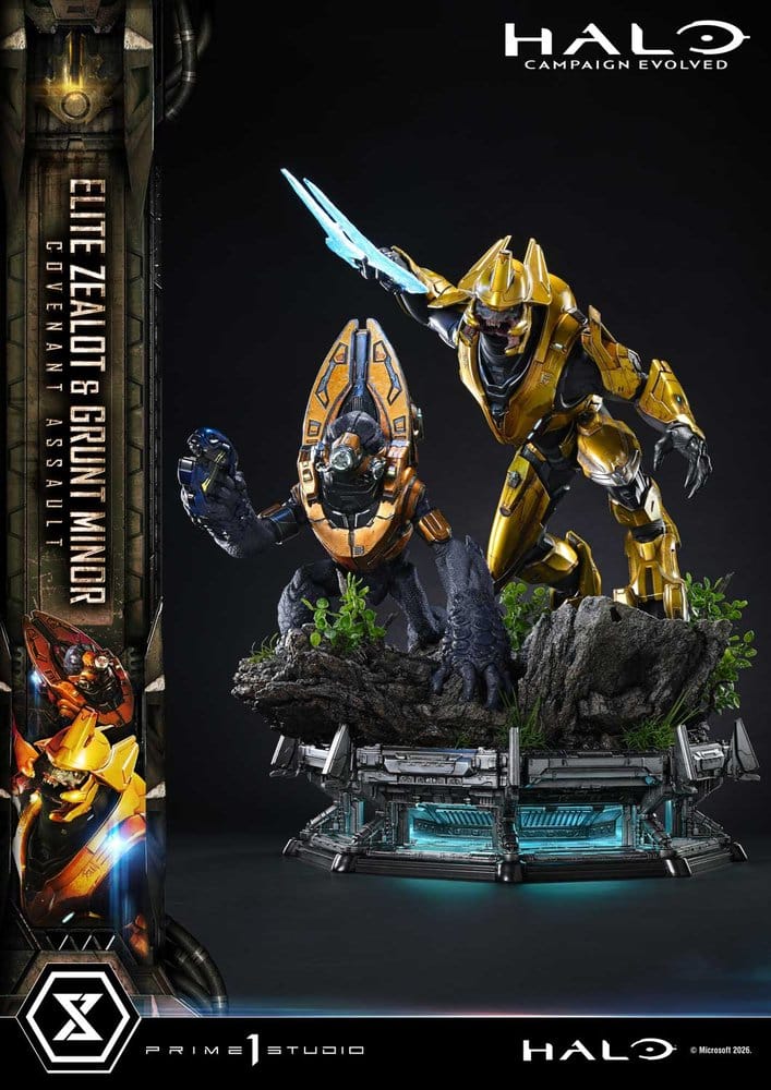 Halo: Campaign Evolved Ultimate Premium Masterline Series Statue 1/4 Elite Zealot & Grunt Minor: Covenant Assault 81 cm, view 9