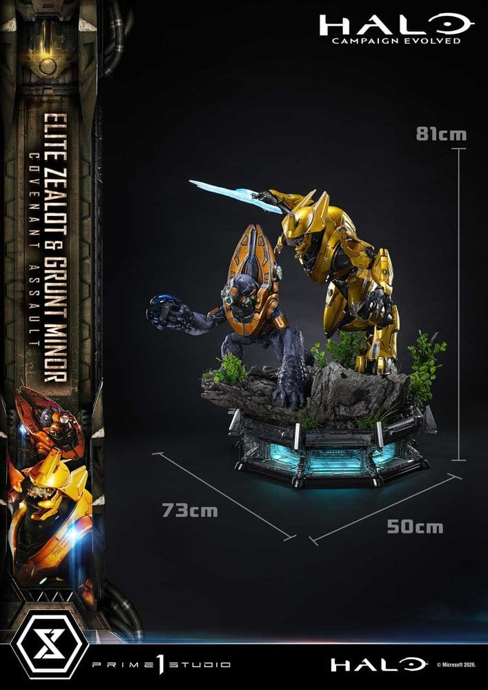 Halo: Campaign Evolved Ultimate Premium Masterline Series Statue 1/4 Elite Zealot & Grunt Minor: Covenant Assault 81 cm, view 10