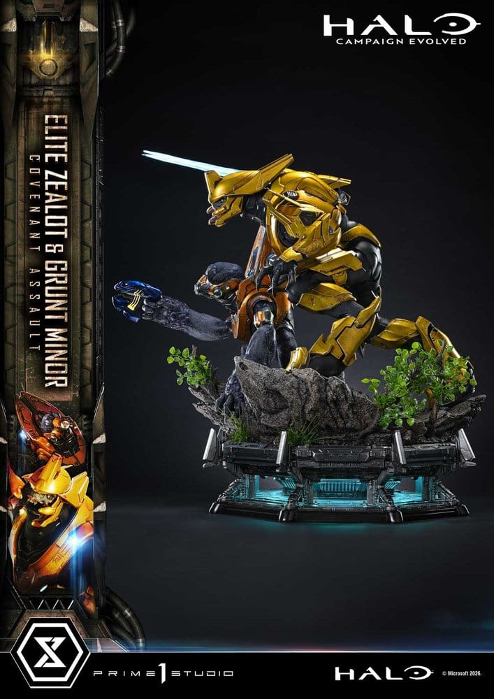 Halo: Campaign Evolved Ultimate Premium Masterline Series Statue 1/4 Elite Zealot & Grunt Minor: Covenant Assault 81 cm, view 11