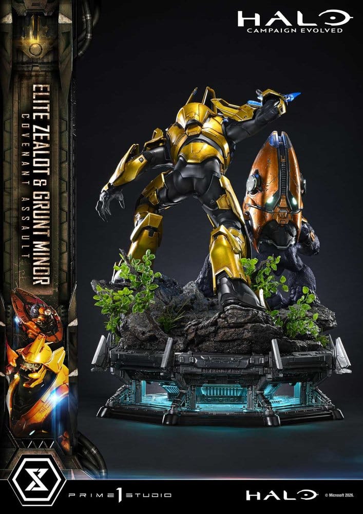 Halo: Campaign Evolved Ultimate Premium Masterline Series Statue 1/4 Elite Zealot & Grunt Minor: Covenant Assault 81 cm, view 12