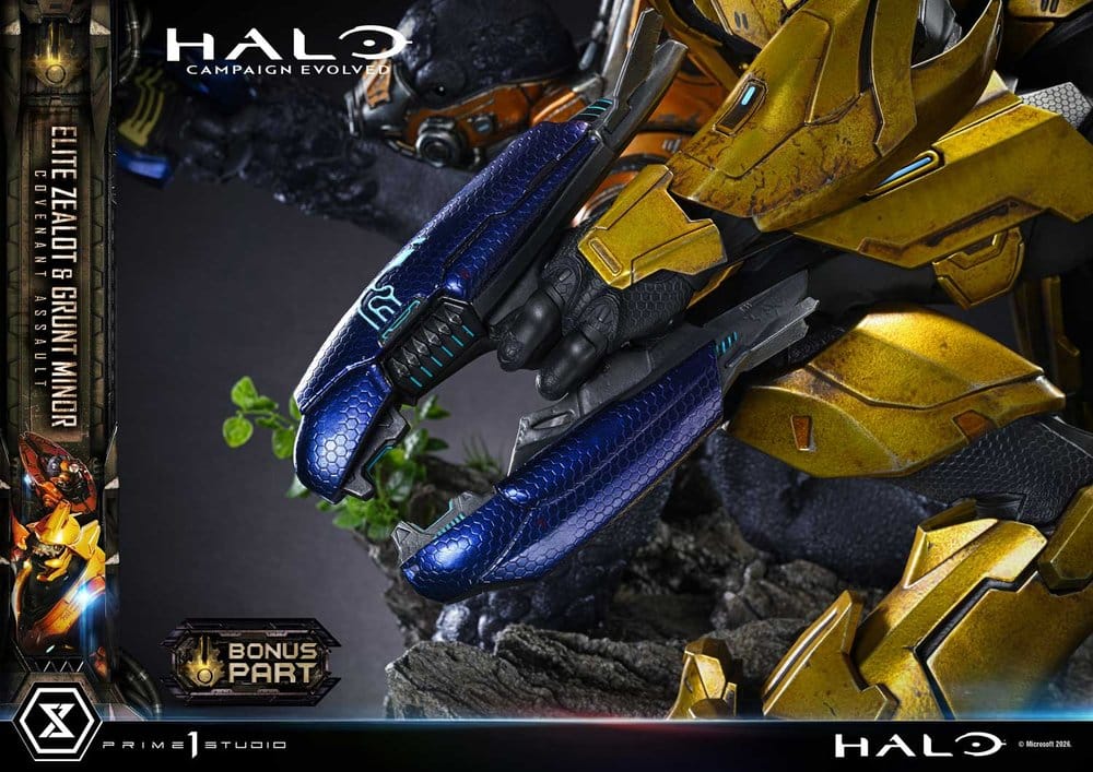 Halo: Campaign Evolved Ultimate Premium Masterline Series Statue 1/4 Elite Zealot & Grunt Minor: Covenant Assault Bonus Version 81 cm, view 5