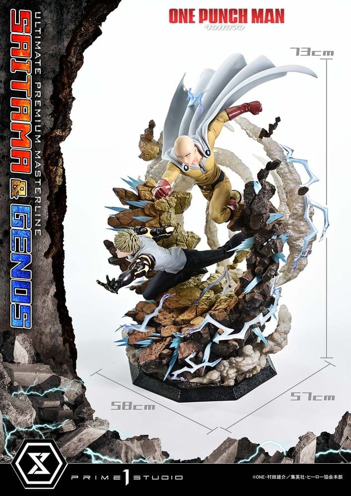 One-Punch Man Ultimate Premium Masterline Series Statue 1/4 Saitama & Genos 73 cm