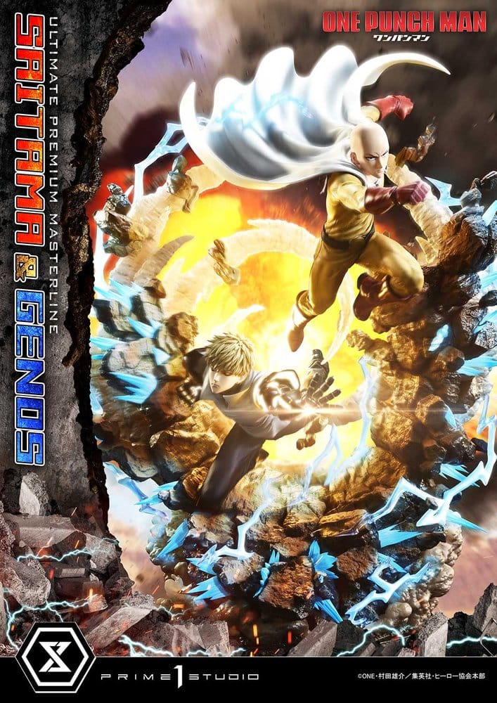 One-Punch Man Ultimate Premium Masterline Series Statue 1/4 Saitama & Genos 73 cm