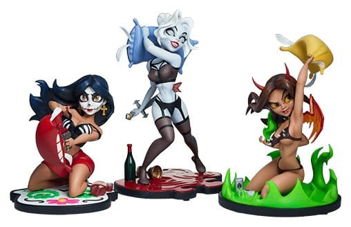 Coffin Comics Designer Statues Set Sleepover In Hell