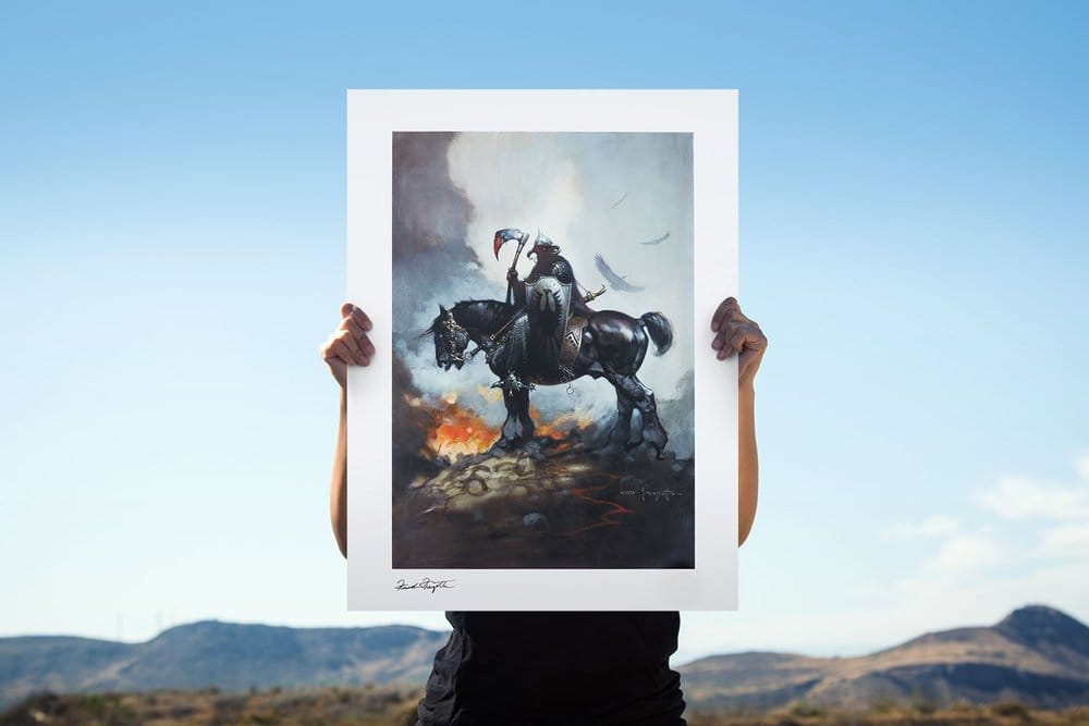 Frank Frazetta Fine Art Print Death Dealer I Rainbow Lava Holofoil 61 x 41 cm - unframed, view 2
