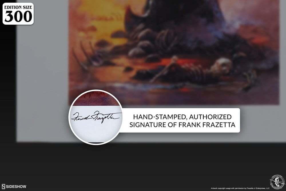 Frank Frazetta Fine Art Print Death Dealer III (Revised) Rainbow Lava Holofoil 41 x 61 cm - unframed, view 2
