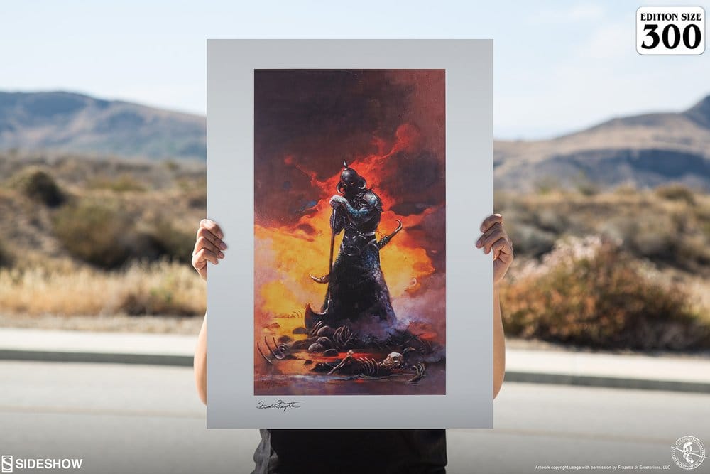Frank Frazetta Fine Art Print Death Dealer III (Revised) Rainbow Lava Holofoil 41 x 61 cm - unframed, view 3