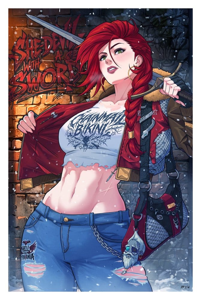 Dynamite Entertainment Fine Art Print Red Sonja 61 x 41 cm - unframed, statue