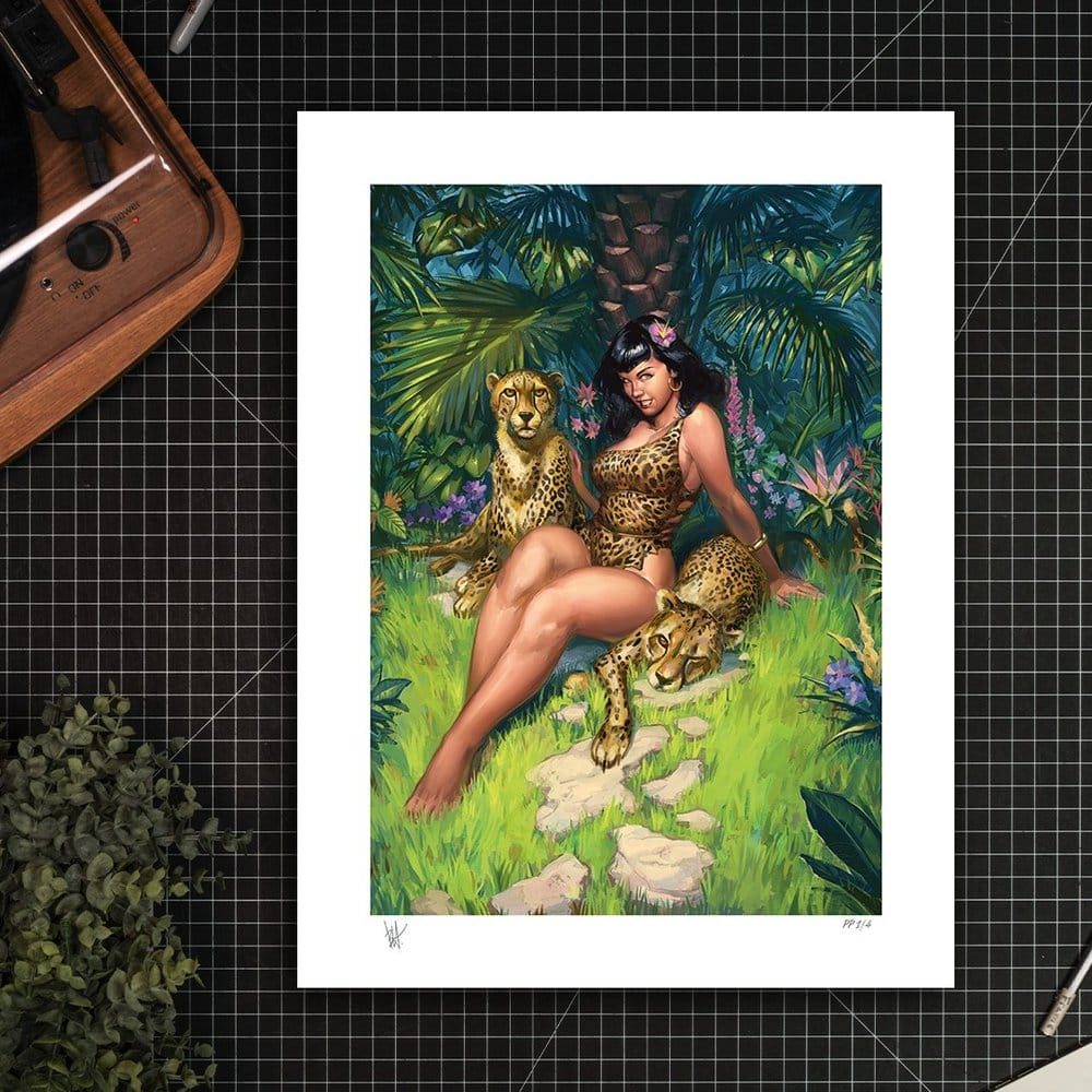 Bettie Page Fine Art Print Jungle Bettie 46 x 61 cm - unframed, view 2
