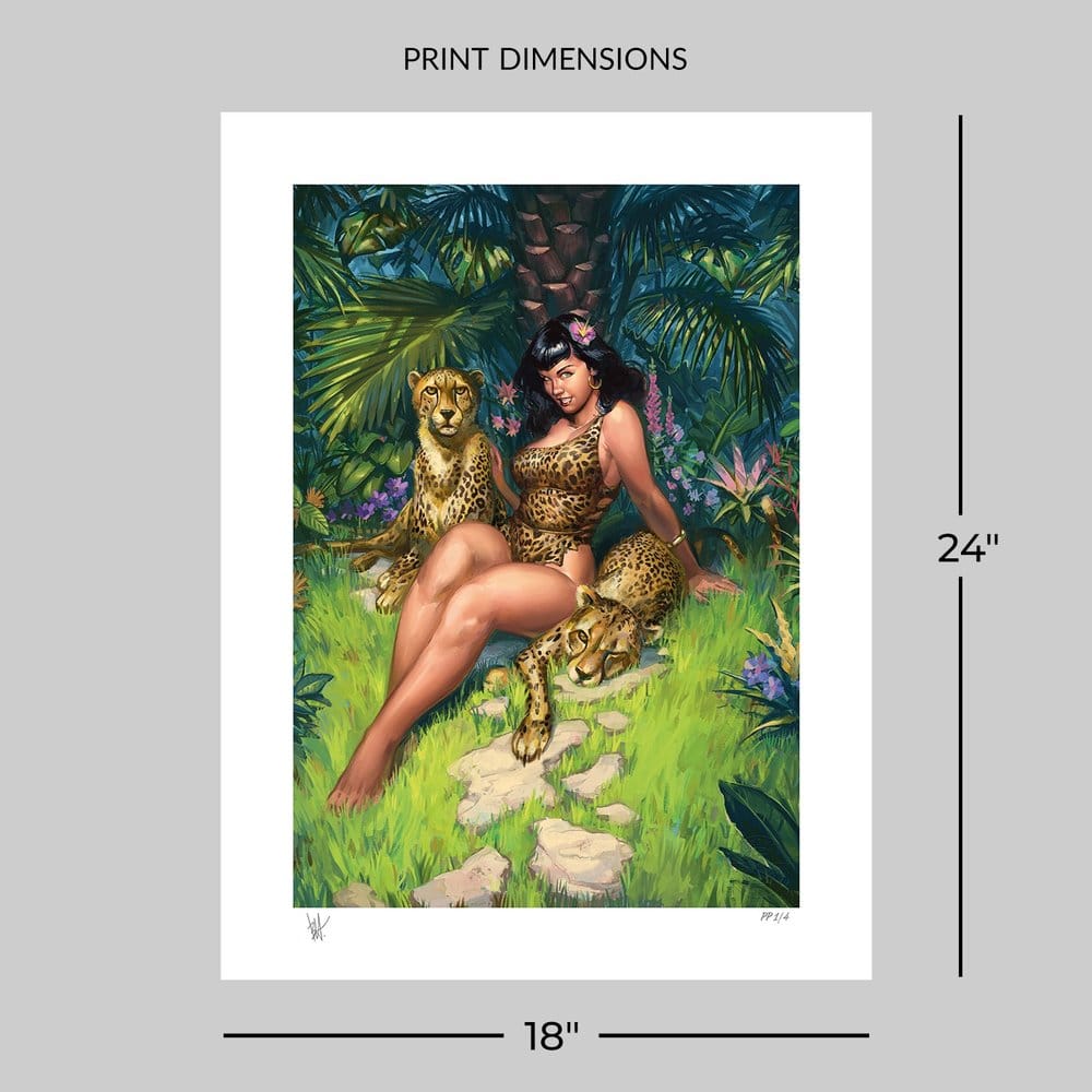 Bettie Page Fine Art Print Jungle Bettie 46 x 61 cm - unframed, view 7