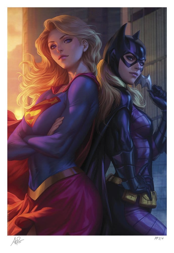 DC Comics Fine Art Print Supergirl & Batgirl 61 x 46 cm - unframed, statue