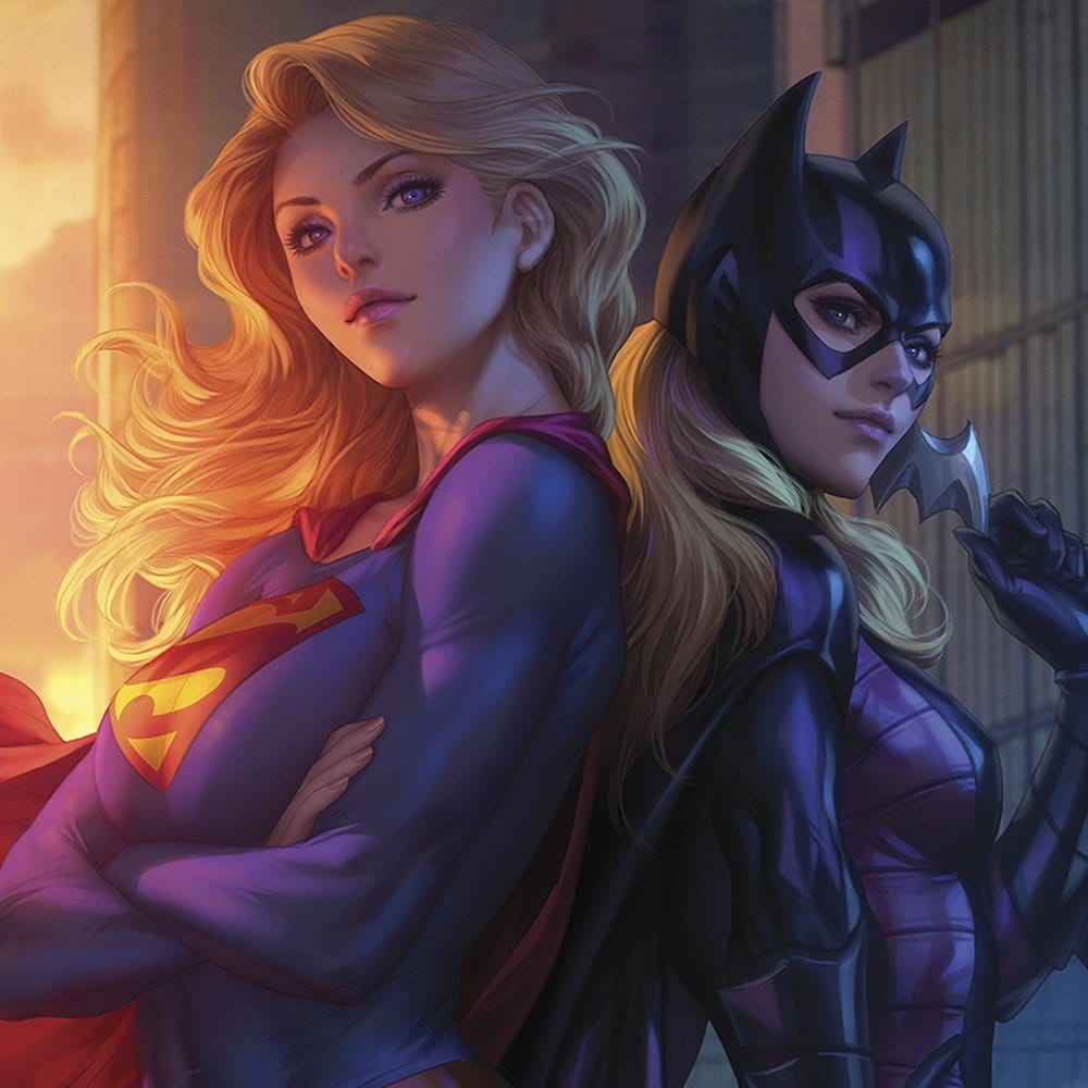 DC Comics Fine Art Print Supergirl & Batgirl 61 x 46 cm - unframed, view 2