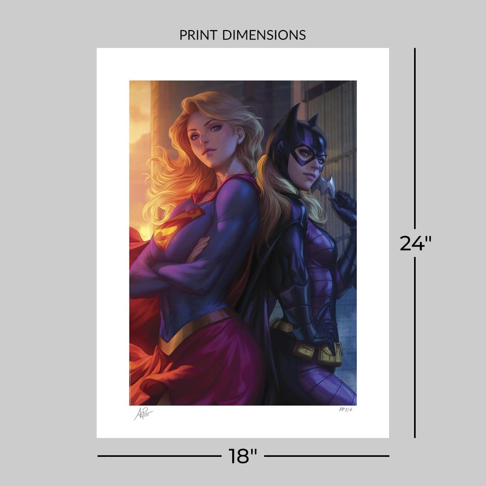DC Comics Fine Art Print Supergirl & Batgirl 61 x 46 cm - unframed, view 6