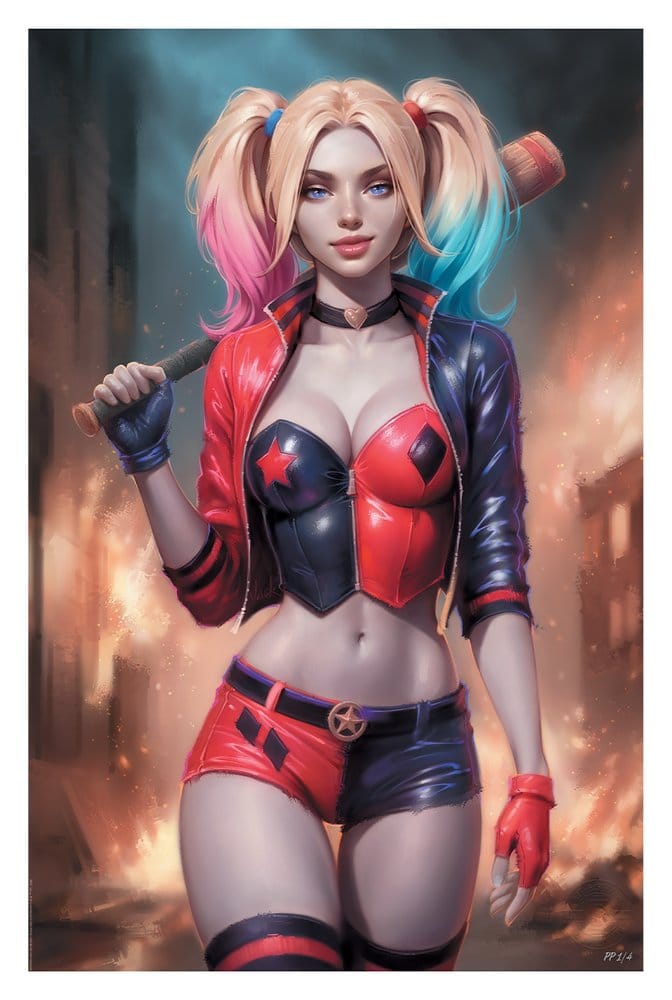 DC Comics Fine Art Print Harley Quinn 41 x 61 cm - unframed, statue