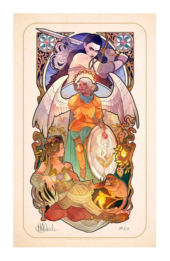 Critical Role Art Print Ashley Johnson: 10th Anniversary Art Nouveau Illustrations 46 x 28 cm - unframed, statue