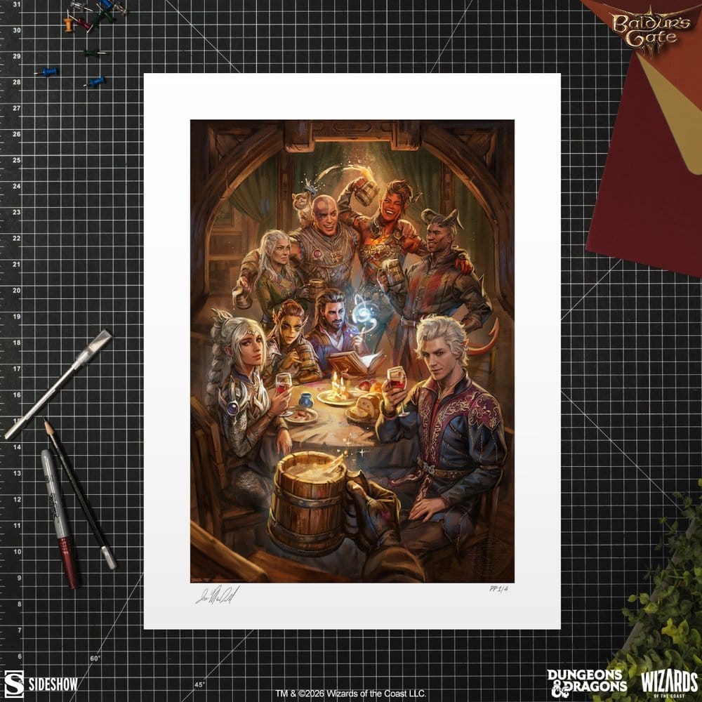 Baldur's Gate III Fine Art Print The Elfsong Tavern 61 x 46 cm - unframed, view 2