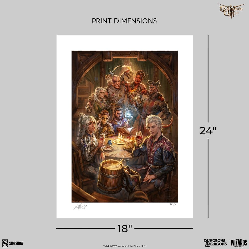 Baldur's Gate III Fine Art Print The Elfsong Tavern 61 x 46 cm - unframed, view 3