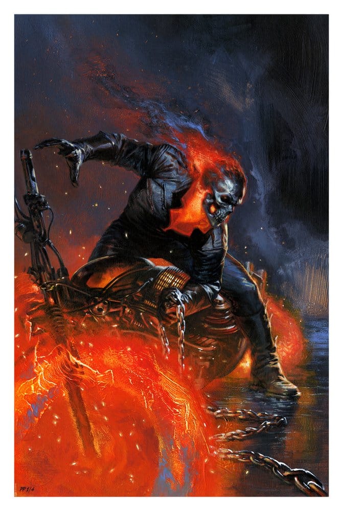 Marvel Fine Art Print Ghost Rider 41 x 61 cm - unframed, statue