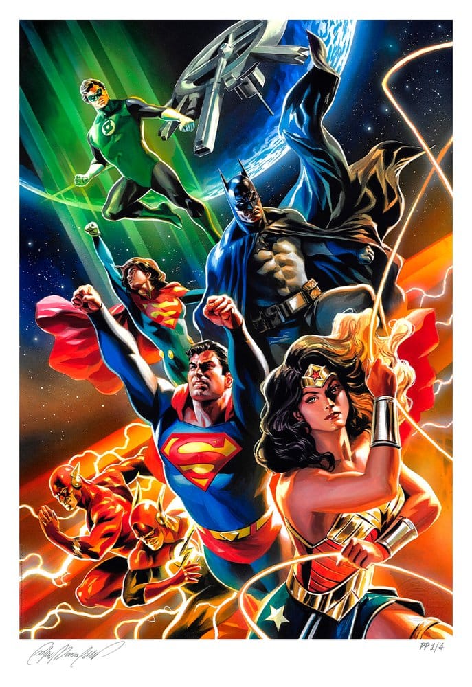 DC Comics Fine Art Print Justice League Unlimited 46 x 61 cm - unframed, statue