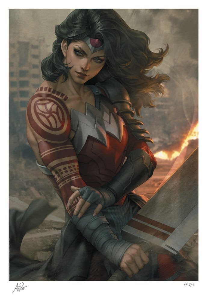 DC Comics Fine Art Print Absolute Wonder Woman 46 x 61 cm - unframed, statue